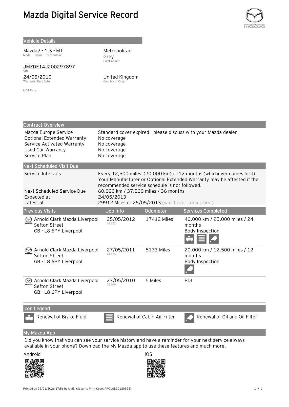 Mazda Mazda2 1.3 TS2 Hatchback 5dr Petrol Manual Euro 4 (86 ps)