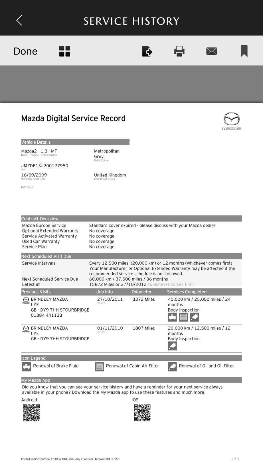 Mazda Mazda2 1.3 TS2 Hatchback 3dr Petrol Manual Euro 4 (86 ps)