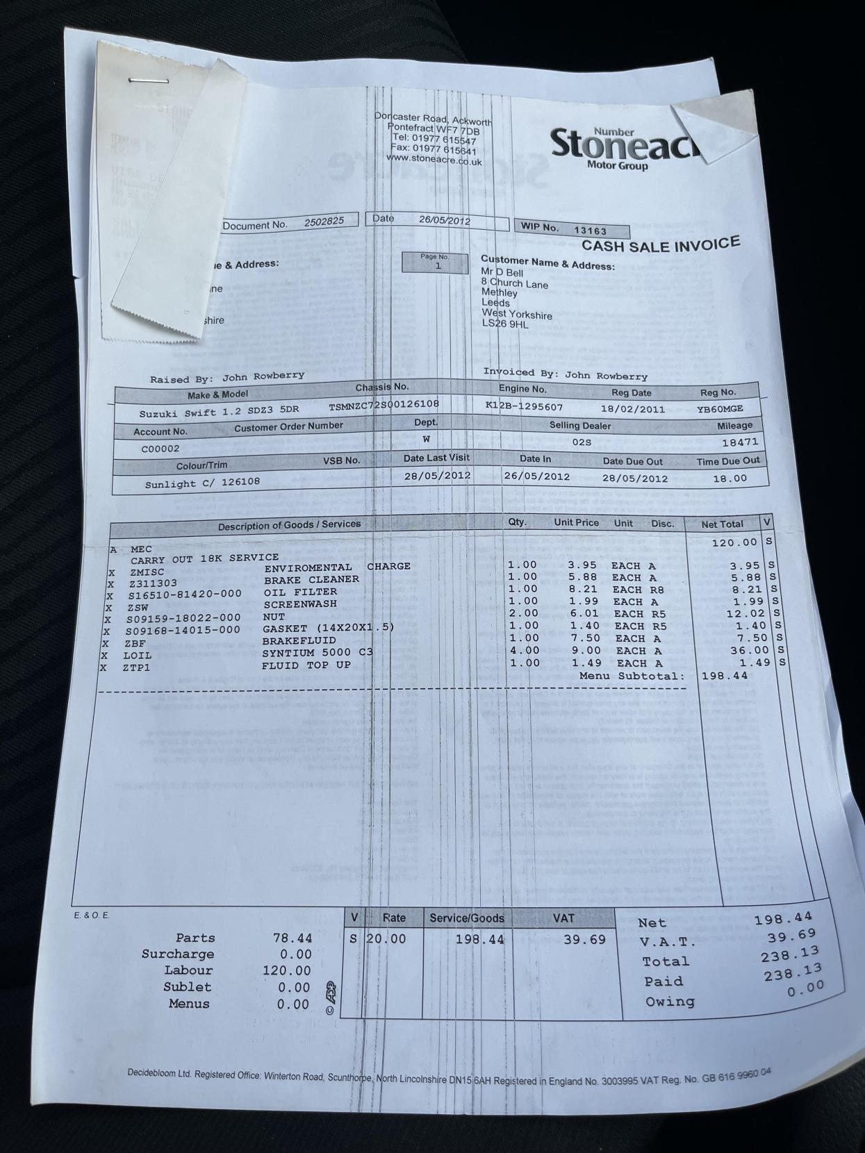 Suzuki Swift 1.2 SZ3 Hatchback 5dr Petrol Manual Euro 5 (94 ps)