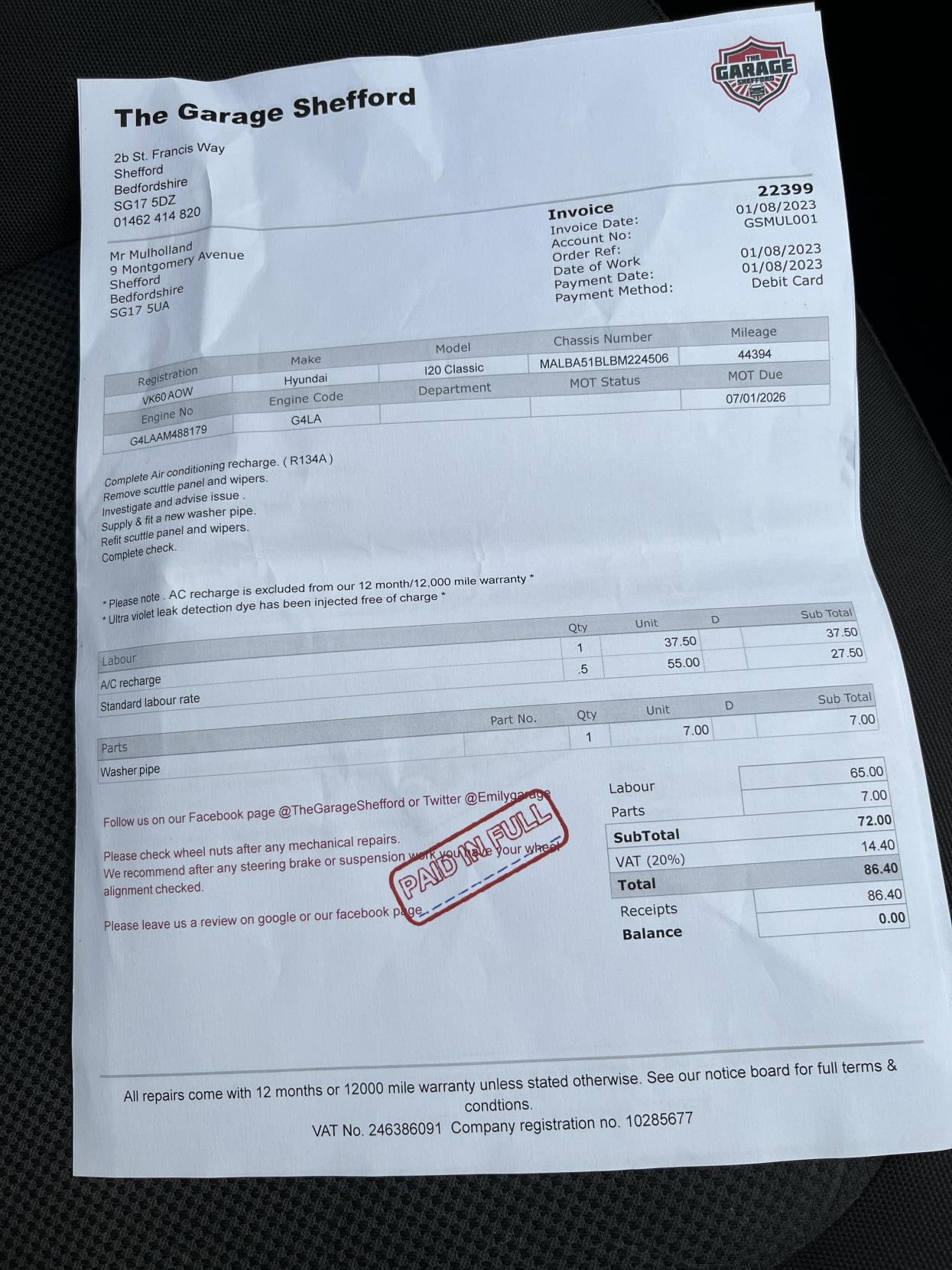 Hyundai i20 1.2 Classic Hatchback 5dr Petrol Manual Euro 5 (77 bhp)