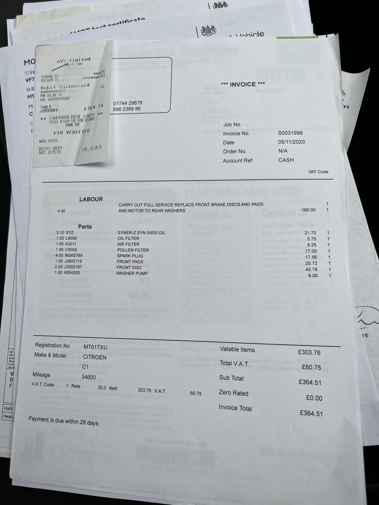 Citroen C1 1.0i VTR Hatchback 3dr Petrol Manual Euro 5 (68 ps)