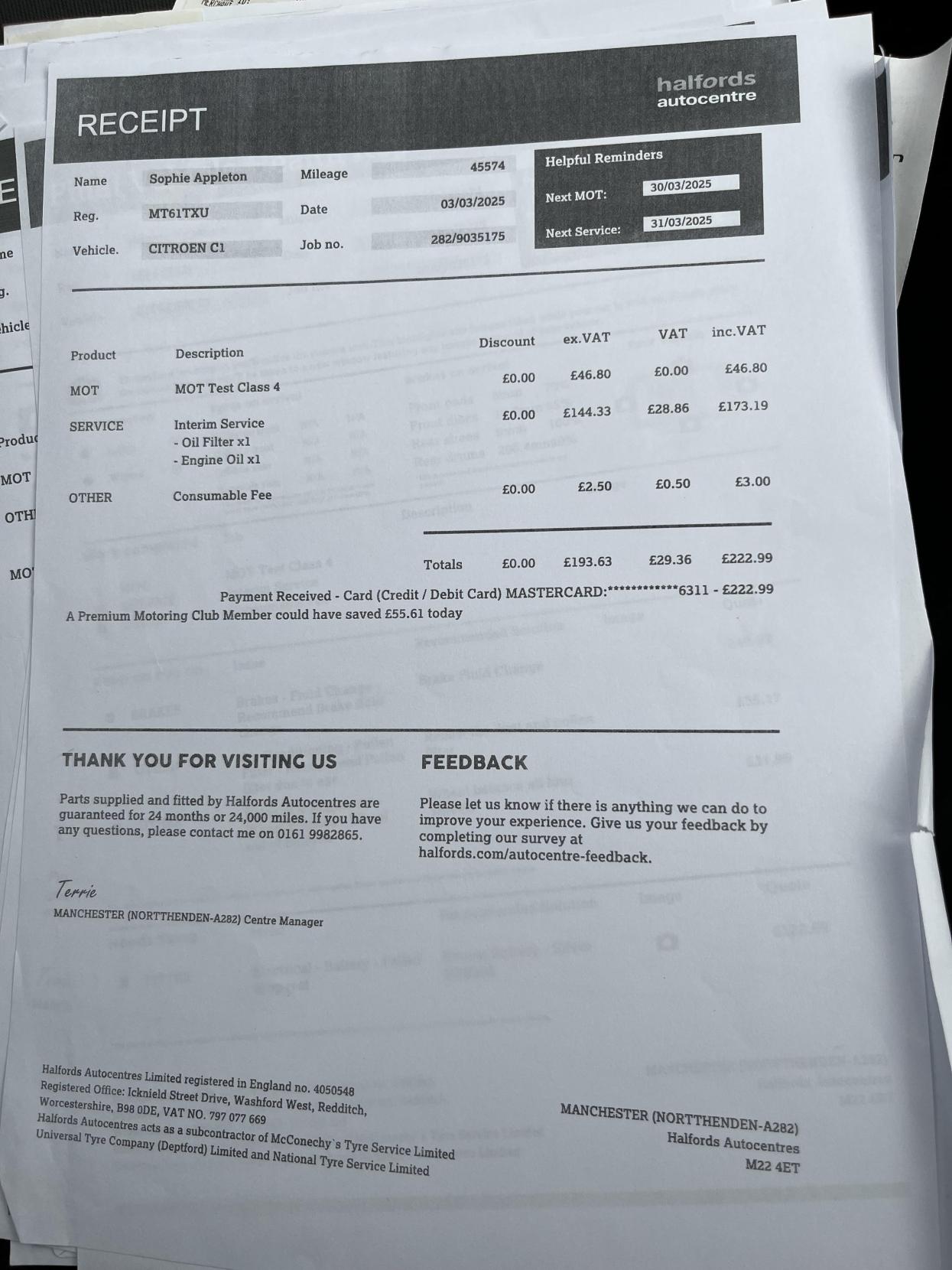 Citroen C1 1.0i VTR Hatchback 3dr Petrol Manual Euro 5 (68 ps)