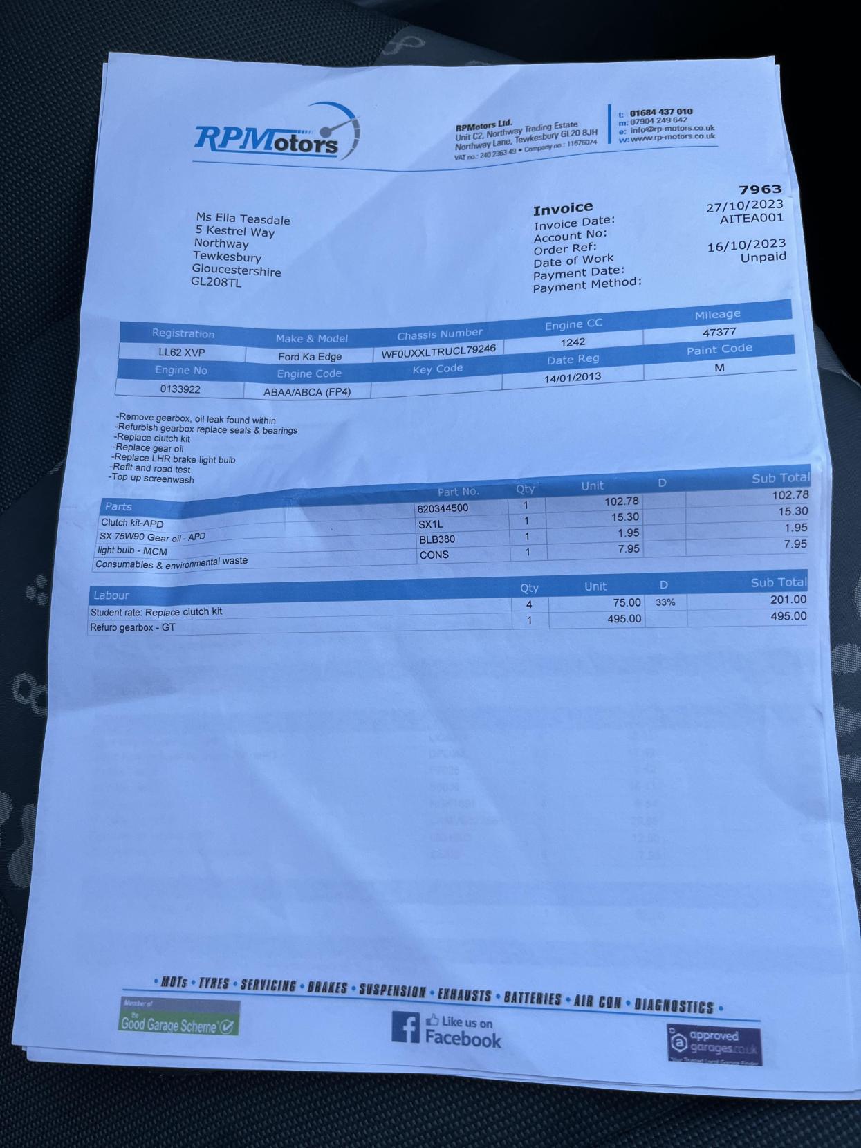 Ford Ka 1.2 Edge Hatchback 3dr Petrol Manual Euro 5 (s/s) (69 ps)