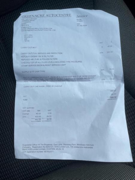 Peugeot 308 1.6 VTi Active Hatchback 5dr Petrol Manual Euro 5 (120 ps)