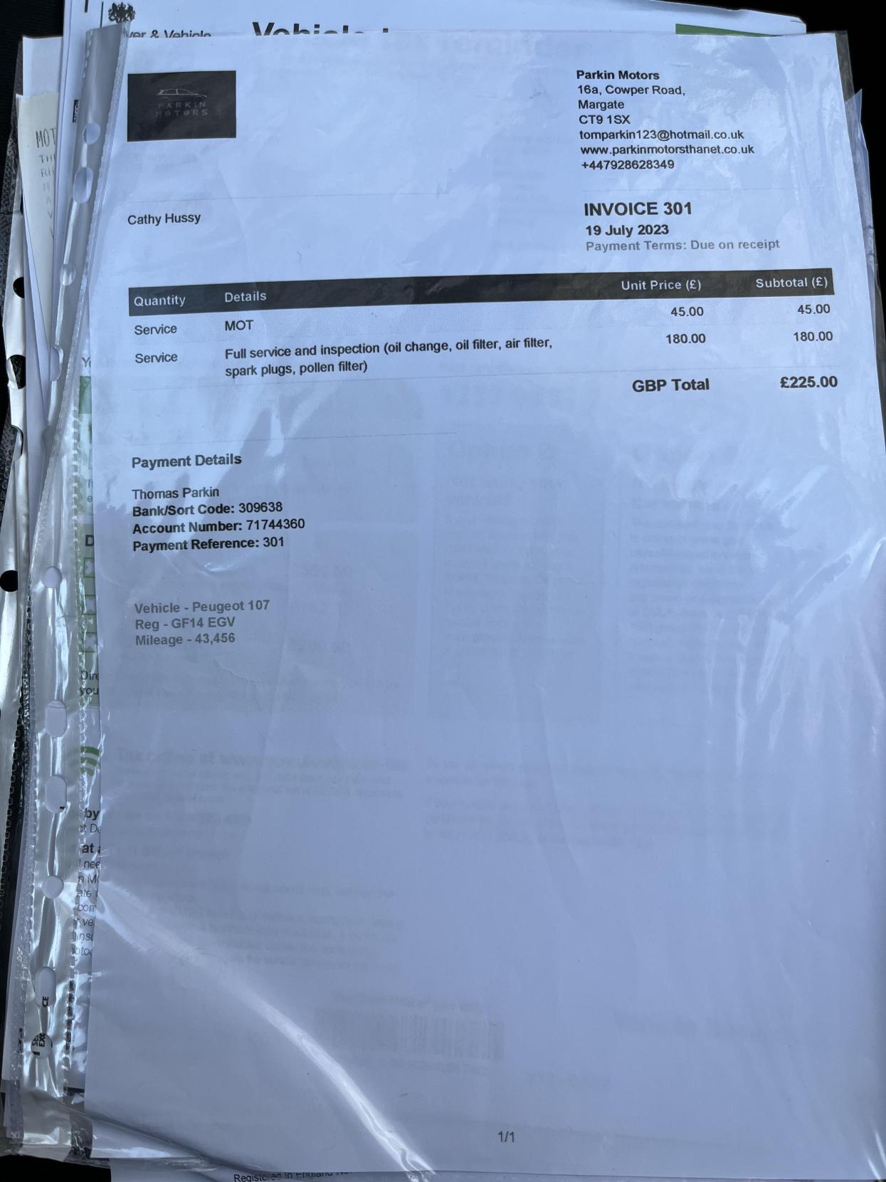 Peugeot 107 1.0 12V Active Hatchback 5dr Petrol Manual Euro 5 (68 ps)