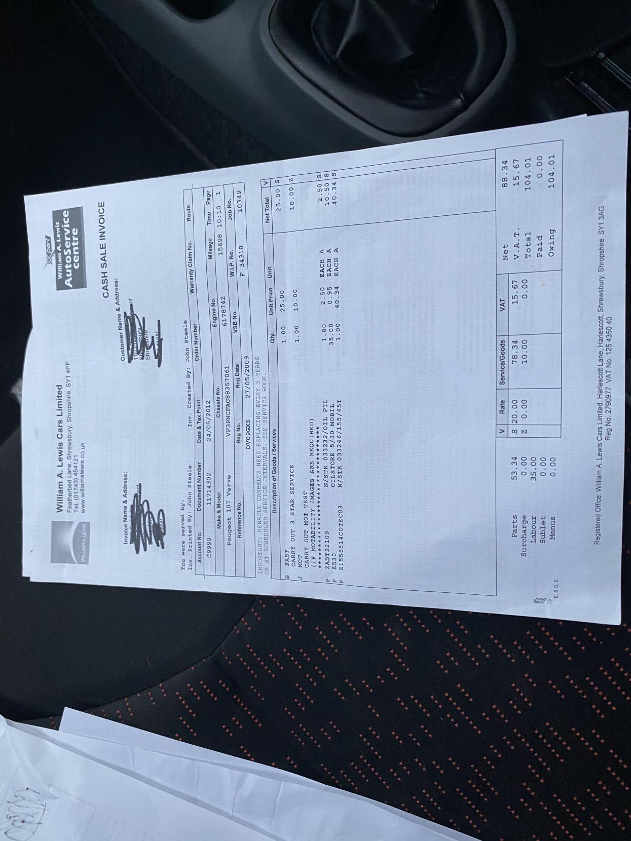 Peugeot 107 1.0 12V Verve Hatchback 5dr Petrol Manual Euro 4 (68 ps)