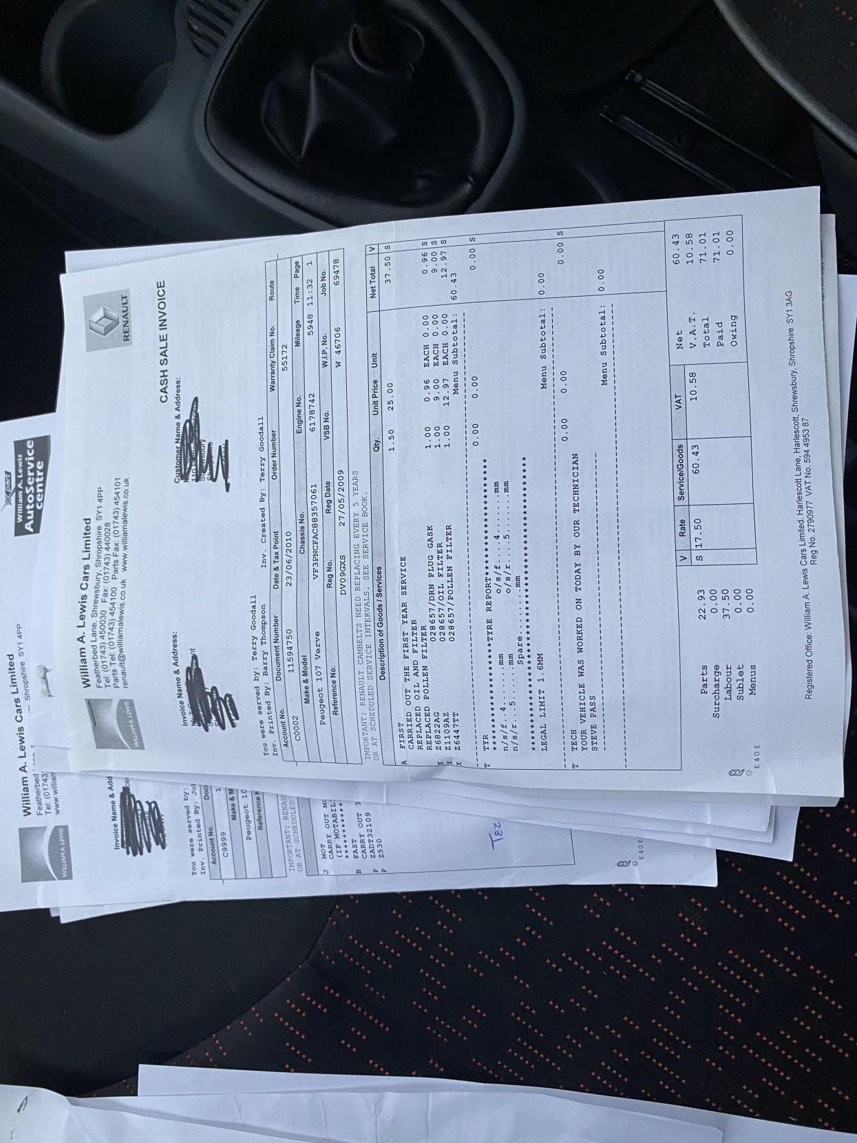 Peugeot 107 1.0 12V Verve Hatchback 5dr Petrol Manual Euro 4 (68 ps)