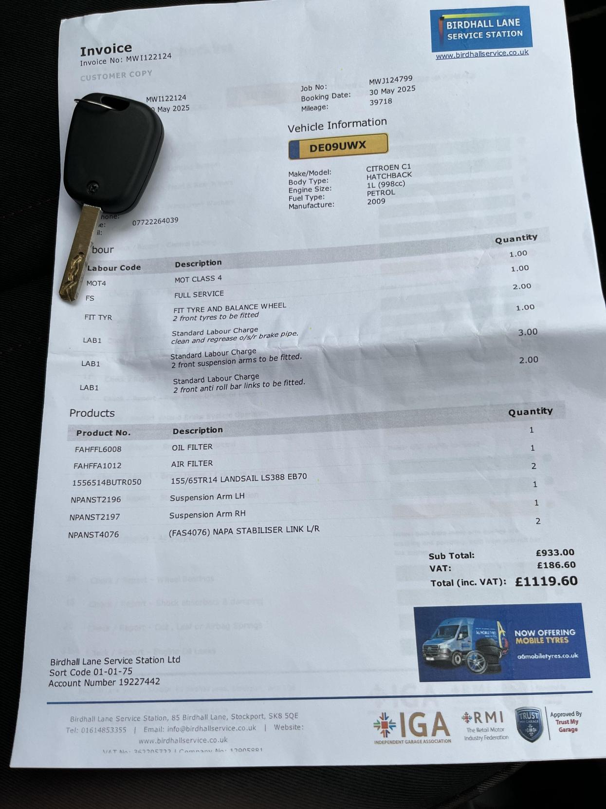 Citroen C1 1.0i VTR Hatchback 5dr Petrol Manual Euro 4 (68 ps)